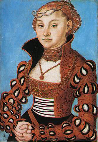 Lucas Cranach Portrait d'une noble dame saxonne
